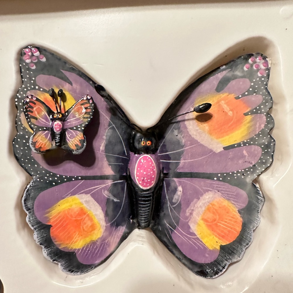 Glass  Butterflies Set of 4